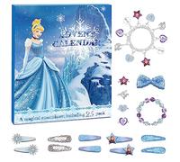 Calendario dell'Avvento 2025, conto alla rovescia, calendario natalizio, stile Frozen-style per ragazze, accessori fai da te, accessori surprise per capelli, anello per capelli, calendario