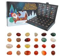 Calendario Dell'Avvento 2025 Cristalli, Conto Alla Rovescia Natalizio Con 24 Cristalli Chakra e Foglio Di Identificazione, Perfetto Per Imparare, Collezionare e Decorare. Idea Regalo Per Donne e Bambi