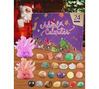 Calendario dell'Avvento 2025 Cristalli per Bambini - Set di Cristalli da 24 Giorni Pietre Preziose Minerali Sorprese di Natale - Regalo di Natale per Ragazzi Ragazze Amanti