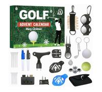- Calendario dell'Avvento 2025 di Natale - conto alla rovescia - Calendario con bersaglio da golf, novità, accessori da golf, regali di Natale per adulti, uomini, papà, marito, amanti del golf