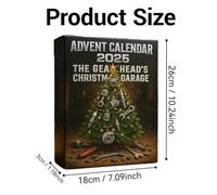 Calendario Dell'avvento 2025 - Il Garage di Natale di Gearhead - Calendario Dell'avvento Automobilistico con 24 Mini Parti per Auto e Accessori - per Appassionati di Auto e Meccanici A