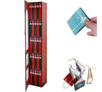 Calendario dell'Avvento 2025, mini libro con 24 libri, regalo per gli amanti dei libri, calendario dell'avvento con 24 libri, calendario natalizio per conto alla rovescia (rosso)