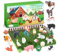Calendario Dell'Avvento 2025 per Bambini, Calendario Dell'Avvento Della Fattoria, un Regalo Prima di Natale, con 17 Animali Della Fattoria, Supporta L'Educazione Della Prima Infanzia