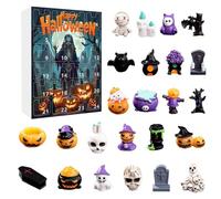 Calendario dell'avvento 2025 per bambini, conto alla rovescia di Halloween, set cieco con giocattoli e attività per feste e conto alla rovescia (grigio, 26 x 18 cm)