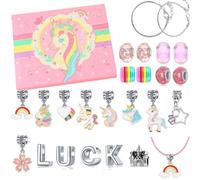 Calendario dell'Avvento 2025 per ragazze e donne, kit per la creazione di gioielli, collane e bracciali, regalo per il conto alla rovescia di Natale per figlia, fidanzata, moglie, mamma (H)