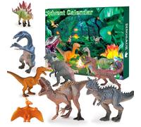Calendario dell'Avvento 2026 con dinosauri per bambini e ragazzi, calendario con conto alla rovescia di 24 giorni, 24 diversi stili di dinosauri, riutilizzabile, regalo a sorpresa di Natale per