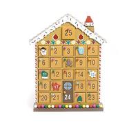Calendario dell'avvento a forma di casetta 26x6x36cm