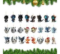 Calendario dell'Avvento | Accessori per scena con ciondolo a forma di drago 2D piatto,Calendario di Natale 2025,Per figlia nipote nipote famiglia amici studenti astuccio per matite zaino