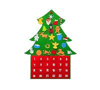 Calendario dell'Avvento Albero di Natale in Feltro per Bambini Decorazione Natal