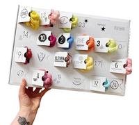 Calendario dell'Avvento all'uncinetto 2024 Calendario dell'Avvento del filato facile da usare 2024 con colori vivaci Famiglia