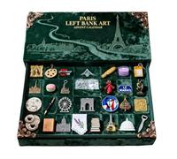 Calendario dell'Avvento Artistico della Rive Gauche di Parigi, 24 monumenti in Miniatura, Modelli di Cibo, Set di Decorazioni Natalizie for Il Conto alla rovescia