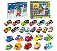 Calendario dell'avvento automobilistico 2025 Calendario Avvento duro e anti-impatto 2025 bambini con 24 regali di Natale in auto per ragazzi per ragazzi giocattoli per bambini