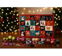 Calendario dell'Avvento Beauty 2025, 24 Sorprese Natalizie per Donna, Accessori Capelli, Fermagli, Elastici, Smalti, Gioielli, Confezione Regalo Elegante, 40x30x25 cm