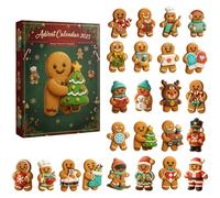 Calendario dell'Avvento Biscotti allo Zenzero 2025, Conto alla Rovescia di 24 giorni prima di Natale, Idee di Pasticceria Festivi Dolcetti Stagionali, Regalo unico per Pasticcieri e Famiglie