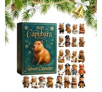 Calendario dell'Avvento Capybara 2025, Conta 24 Giorni di Natale con Decorazioni Capybara Uniche, Decorazioni per Albero Natalizio per gli Amanti degli Animali