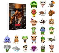 Calendario dell'Avvento con ciondolo Brainrot 24 giorni italiani, confezione regalo unica a sorpresa con ornamenti divertenti e creativi, set decorativo per feste e celebrazioni, calendario