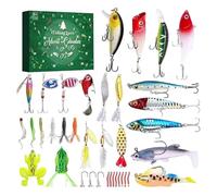 Calendario dell'Avvento con esche da pesca 2025 I calendari dell'Avvento di Natale di 24 giorni includono varie esche natalizie per uomini, pescatori, appassionati di pesca...