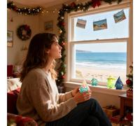 Calendario dell'Avvento con perline Indietro, ciondolo in acrilico 2D - Ciondolo calendario dell'avvento 24 giorni con il mare | per lo sviluppo educativo e il divertimento