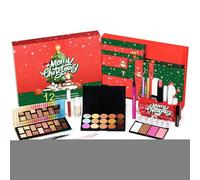 Calendario dell'Avvento con scatola per conto alla rovescia per 12 giorni, set regalo cosmetico, collezione di trucchi per la cura della pelle, regalo per le vacanze, calendario festivo per donne