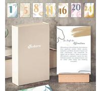 Calendario dell'Avvento consapevole 2025 - consapevolezza e motivazione - Calendario dell'Avvento con 24 esercizi di consapevolezza e elegante espositore in legno