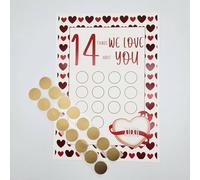 Calendario dell'Avvento da grattare con 14 cose che amo di te, conto alla rovescia per San Valentino, regalo personalizzato per figlia, figlio, regalo per lui per la sua mano, moglie, fidanzata,