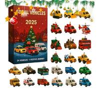 Calendario dell'Avvento | Decorazione natalizia in acrilico 2D - Calendario dell'Avvento per auto per l'anno 2025,Per bambini piccoli adolescenti ragazze famiglia divertimento attività di