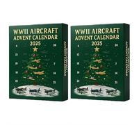 Calendario dell'avvento degli aerei della seconda guerra mondiale, 24 mini Warbirds da unbox, calendario natalizio per il conto alla rovescia dell'avvento di 24 giorni, regalo per collezionisti di