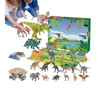 Calendario dell'Avvento dei Dinosauri - Mini Giocattoli Dinosauri con Accessori Interattivi, Calendario di 24 Giorni per Re e Natale come Riempimento di Calzino o