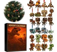 Calendario dell'avvento del parco dei dinosauri, calendario 2025 con dinosauri per il conto alla rovescia di Natale, con 24 figure a sorpresa, per Halloween e vacanze di Natale