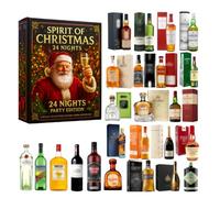 Calendario dell'Avvento del Whiskey 2025, 24 Ciondoli in acrilico for adulti, Conto alla rovescia for il Whiskey delle feste, Regalo di Natale for gli amanti del Whiskey(D)