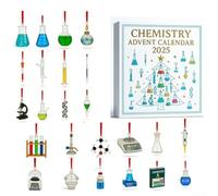 Calendario dell'Avvento di 24 giorni di chimica con esperimenti scientifici quotidiani per l'apprendimento della famiglia e divertimento interattivo per le vacanze