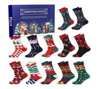 Calendario dell'Avvento di calzini, calendario dell'Avvento di Natale, 12/24 paia di calzini unisex, conto alla rovescia di 24 giorni, regali divertenti per donne uomini e famiglie, Xmas Party Gifts