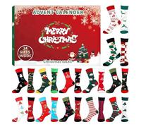 Calendario dell'Avvento di calzini, calendario dell'Avvento di Natale, 12/24 paia di calzini unisex, conto alla rovescia di 24 giorni, regali divertenti per donne uomini e famiglie, Xmas Party Gifts