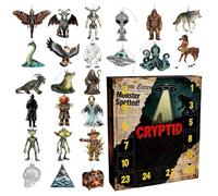 Calendario Dell'Avvento Di Creature Mitiche: Figure Mitiche Acriliiche 2D Da 11,02 X 6,3 X 1,18 Pollici, Collezionabili Natale 24 Giorni | Conto alla rovescia Per Bambini, Ragazze, Adulti,