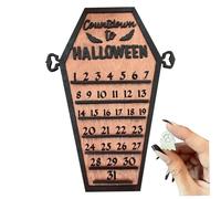 Calendario dell'Avvento di Halloween 2023 Calendario del conto alla rovescia di Halloween in legno con decorazioni per la famiglia Ornament per festività fai -da -te, decorazioni