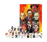 Calendario dell'Avvento di Halloween 2024, Calendario dell'Avvento 2024 con personaggi di film horror di Halloween, calendario del conto alla rovescia di 24 giorni, calendario del conto alla rovescia