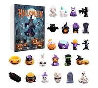Calendario dell'Avvento di Halloween 2025, 24-Day Surprised Box,Halloween Skulls and Mummies Countdown Calendar,Resurrection Day Ornamenti gotici da ufficio
