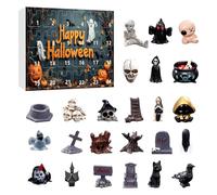 Calendario dell'Avvento di Halloween 2025, 24-Day Surprised Boxs,Halloween Skulls and Mummies Countdown Calendar,Resurrection Day Ornamenti gotici da ufficio (D)