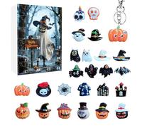 Calendario dell'Avvento di Halloween 2025, calendario del conto alla rovescia delle vacanze, brivido figure da collezione bambole giocattolo per bambini adolescenti decorazione per la casa