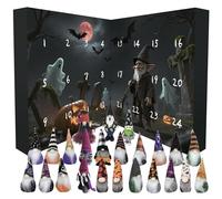 Calendario dell'Avvento di Halloween 2025, gnomi, conto alla rovescia, calendario 2025, 24 giorni, conto alla rovescia con bambola classica, decorazione di Halloween