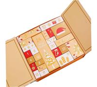 Calendario dell'avvento di Natale 2024, 1 set 24 giorni Calendario Avvento vuoto Box riempievole per il conto alla rovescia di Natale per bambini decorazione per festività natalizi (oro) conto alla r