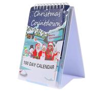 Calendario dell'avvento di Natale 2025, Calendario del conto alla rovescia di 100 giorni Desktop 6, 5x3, 9 pollici Decor natalizio per la scuola di casa Avvento 2025