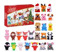 Calendario dell'Avvento di Natale 2025 per bambini, calendari di conto alla rovescia per Natale 24 giorni di sorprese con mini peluche portachiavi ciondolo albero confezione regalo