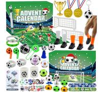 Calendario dell'avvento di Natale 2025, per bambini e ragazzi, 24 giorni, con sorpresa a tema calcio