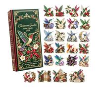 Calendario dell'Avvento di Natale 2026 con ornamento a forma di uccello in acrilico 2D. Calendario Avvento Ragazza 10 Anni (One Size)