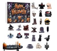 Calendario dell'Avvento di Natale di Halloween, 24 giorni, calendario del conto alla rovescia, bambola spaventosa a sorpresa, personaggi horror, personaggi da collezione, regalo del Ringraziamento