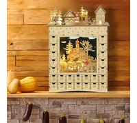 Calendario dell'avvento di riempimento dell'illuminazione a LED a 24 cassetti HOMCOM