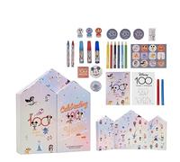 Calendario dell'Avvento Disney - 24 Sorprese Prima di Natale - Articoli di Cancelleria e Cartoleria - con Pennarelli e Adesivi - Include Astuccio - Prodotto Originale Elaborato in Spagna