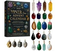 Calendario dell'Avvento educativo con 24 cristalli unici e pietre preziose, per esplorare i minerali ogni giorno