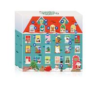 Calendario dell'Avvento Festivo Mystery Box - Calendario dell'Avvento, da te con 24 sacchetti, Realizzato in cartone di alta qualità, di carta rossi per creare i tuoi regali decorativi natalizi